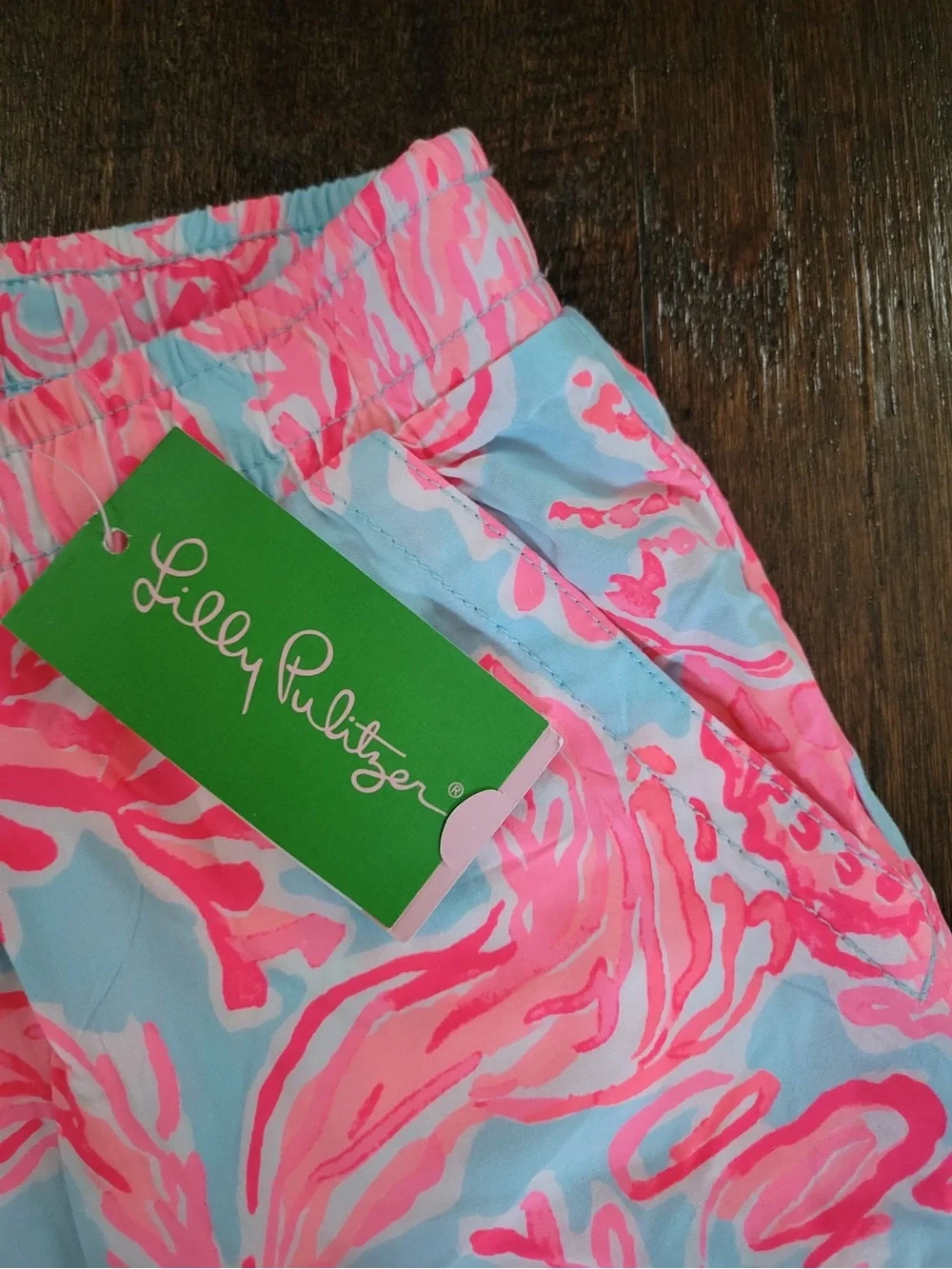 Lilly Pulitzer Katia Shorts Shell We Dance Engineered Seasalt Blue Size S-NWT - Picture 3 of 7